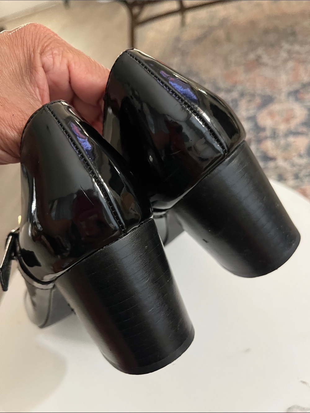 Hush Puppies Black Patent Mary Jane Pumps - Picture 5 of 13
